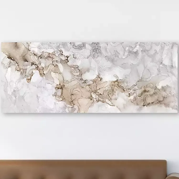 Kirklands Home Canvas Art|Neutral Gray Beauty Panel Giclee Canvas Art Print