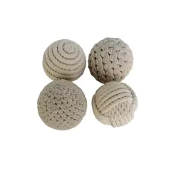 New Neutral Jute Rope Orbs, Set of 4 Bowl Filler