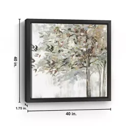 Kirklands Home Canvas Art|Neutral Leaves Framed Canvas Art Print, 40x40 in. Gray