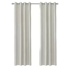 Kirklands Home Curtains & Drapes|Neutral Light Filtering Curtain Panel, 84 in. Ivory