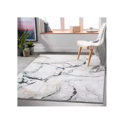 Kirklands Home Area Rugs|Neutral Marble Swirl Area Rug, 5x7