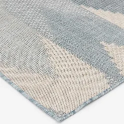 Kirklands Home Outdoor Rugs|Neutral Melbourne Indoor/Outdoor Area Rug, 5x7 Gray