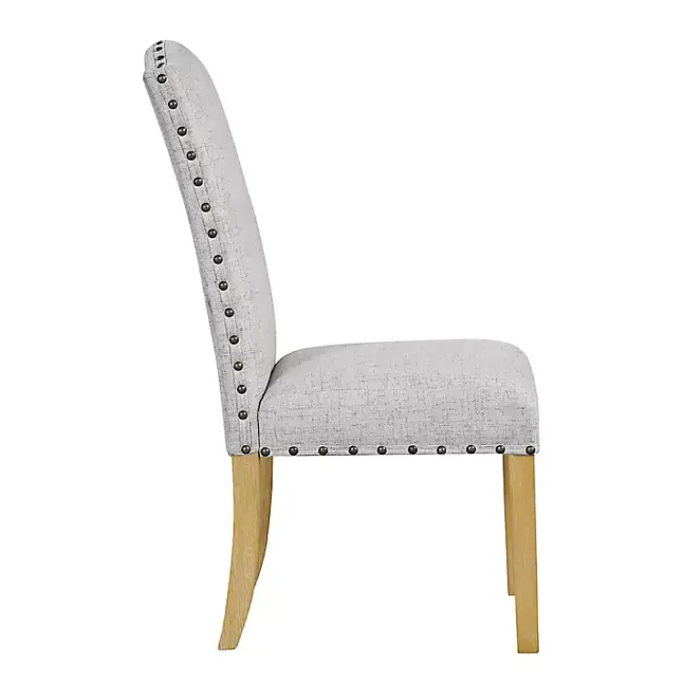Kirklands Home Dining Chairs|Neutral Nailhead Parsons Dining Chairs, Set of 2 Multi