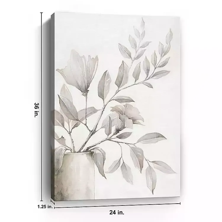 Kirklands Home Canvas Art|Neutral Potted Plant Canvas Art Print