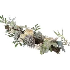 Discount Neutral Pumpkins and Pinecones Swag Fall