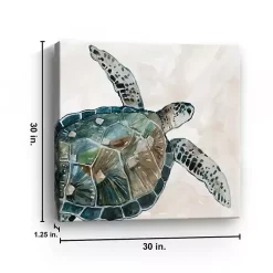 Kirklands Home Canvas Art|Neutral Sea Turtle I Giclee Canvas Art Print