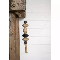 Best Neutral Southwest Wood Bead Tassel Decorative Accents