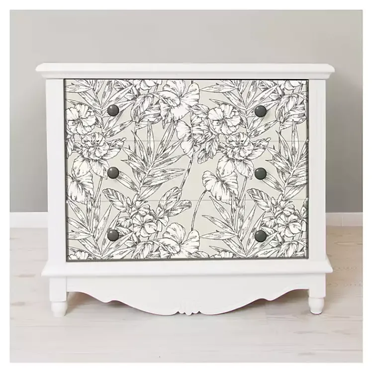 Kirklands Home Wall Murals & Wallpaper|Neutral Tropic Floral Peel & Stick Wallpaper