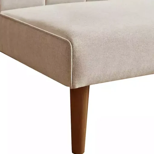 Kirklands Home Sofas & Loveseats|Neutral Woven Channel Convertible Sofa Tan