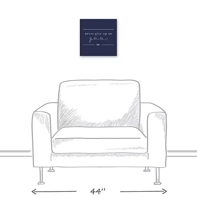Kirklands Home Canvas Art|Never Give Up on You Canvas Art Print Blue