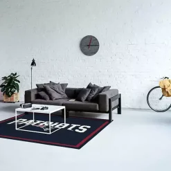 Kirklands Home Area Rugs|New England Patriots Area Rug, 4x6 Black