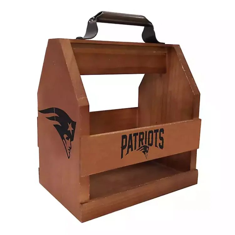 Kirklands Home Outdoor Dining|New England Patriots Wooden Condiment Caddy
