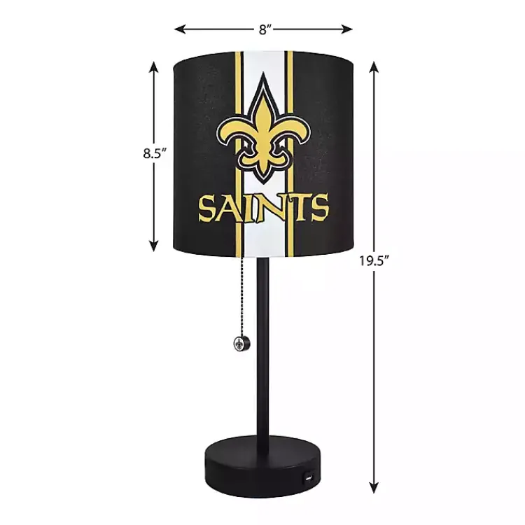 Kirklands Home Table Lamps|New Orleans Saints Charging Table Lamp