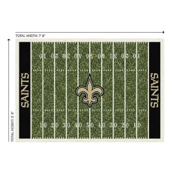 Kirklands Home Area Rugs|New Orleans Saints Home Field Area Rug, 6x8 Green
