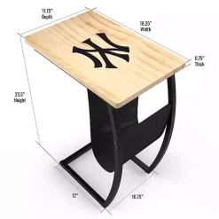 Kirklands Home Accent & End Tables|New York Yankees Wood C-Table Tan