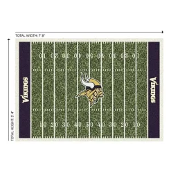 Kirklands Home Area Rugs|NFL Minnesota Vikings Home Field Area Rug, 6x8