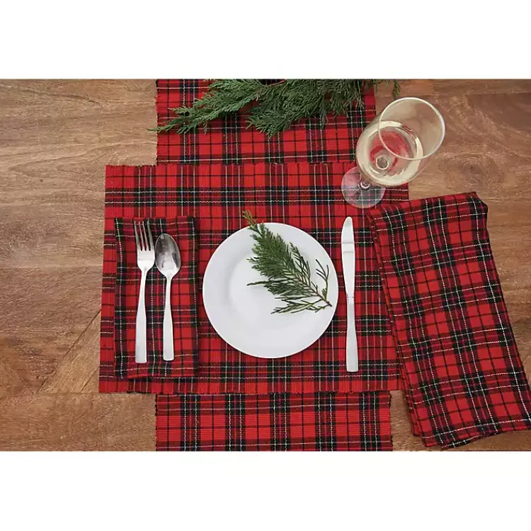 Sale Nicholas Plaid Napkins, Set of 6 Christmas Dining & Entertaining
