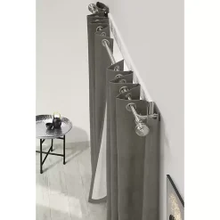 Kirklands Home Curtain Rods & Hardware|Nickel Blackout Extendable Curtain Rod, 144 in.