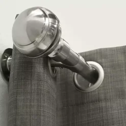 Kirklands Home Curtain Rods & Hardware|Nickel Blackout Extendable Curtain Rod, 144 in.