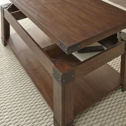 Kirklands Home Coffee Tables|Nolan Lift Top Wood and Metal Accents Coffee Table