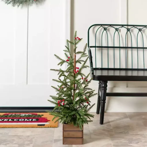 New Norfolk Pine and Red Berry Tree Arrangement Christmas Arrangements & Garland