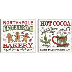 Discount North Pole Gingerbread Cocoa 2-pc. Art Set Christmas Art & Wall Decor