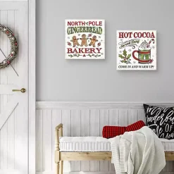Discount North Pole Gingerbread Cocoa 2-pc. Art Set Christmas Art & Wall Decor