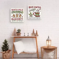 Discount North Pole Gingerbread Cocoa 2-pc. Art Set Christmas Art & Wall Decor