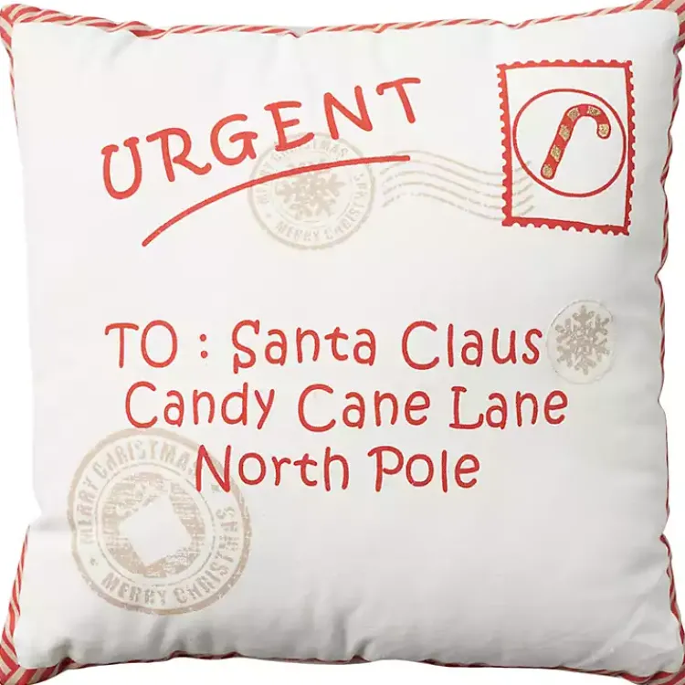 New North Pole Postcard Pillow Christmas Pillows