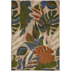 Kirklands Home Outdoor Rugs|North Shore Botanical Outdoor Area Rug, 6x9 Multi