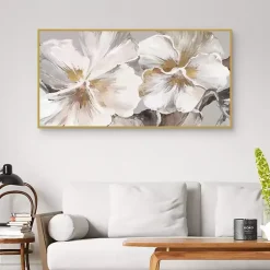 Kirklands Home Canvas Art|Nostalgic Neutral Framed Canvas Art Print White