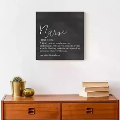 Kirklands Home Wall Quotes & Signs|Nurse Definition Canvas Art Print Black