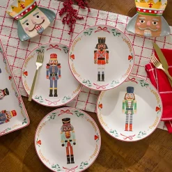 Kirklands Home Dinnerware|Nutcracker Salad Plates, Set of 4