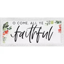 Outlet O Come All Ye Faithful Wall Plaque Christmas Art & Wall Decor