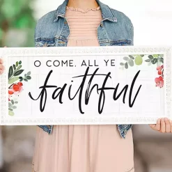 Outlet O Come All Ye Faithful Wall Plaque Christmas Art & Wall Decor