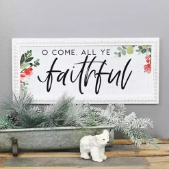 Outlet O Come All Ye Faithful Wall Plaque Christmas Art & Wall Decor