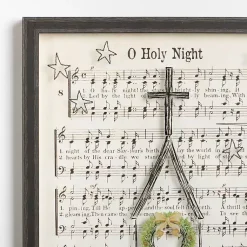 Sale O Holy Night Hymnal Framed Wall Plaque Christmas Art & Wall Decor