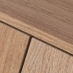 Kirklands Home Cabinets & Sideboards|Oak Wood and Arched Rat 2-Door Cabinet Tan