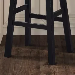 Kirklands Home Bar Stools & Counter Height Stools|Oak Wood Backless Cooper Bar Stools, Set of 2 Brown