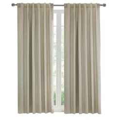 Kirklands Home Curtains & Drapes|Oatmeal Baxter Blackout Curtain Panel, 95 in. Tan