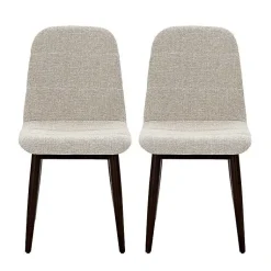 Kirklands Home Dining Chairs|Oatmeal Linen Dining Chairs, Set of 2 Tan