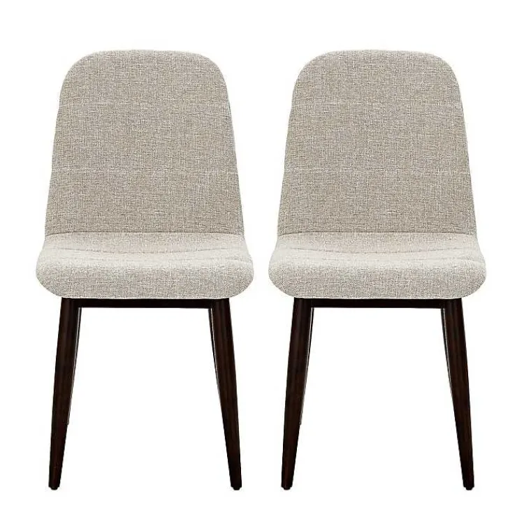 Kirklands Home Dining Chairs|Oatmeal Linen Dining Chairs, Set of 2 Tan