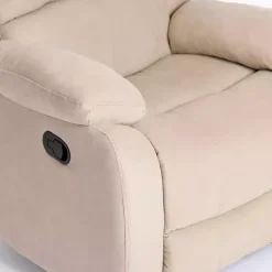 Kirklands Home Accent Chairs|Oatmeal Performance Fabric Barrett Recliner Tan