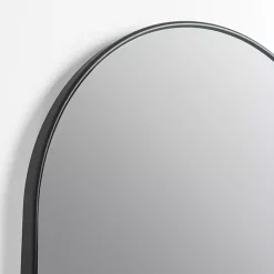 Kirklands Home Framed Mirrors|Oblong Black Nouveau Linear Wall Mirror