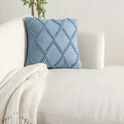 Discount Ocean Diamond Lattice Throw Pillow Pillows