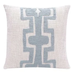 Discount Ocean Blue Geometric Stripe Pillow Pillows