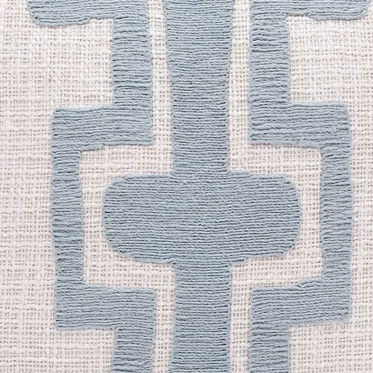 Discount Ocean Blue Geometric Stripe Pillow Pillows