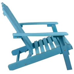 Kirklands Home Outdoor Seating|Ocean Outdoor Folding Adirondack Chair Blue