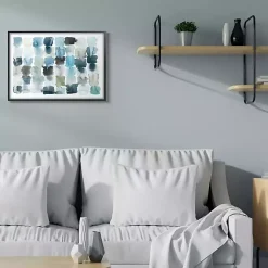 Kirklands Home Framed Art|Ocean Inspired Abstract Tiles Framed Art Print