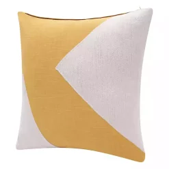 Outlet Ochre & Ivory Geometric Colorblock Throw Pillow Pillows